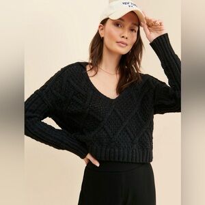 NWT Free People Traveler Cable Pullover